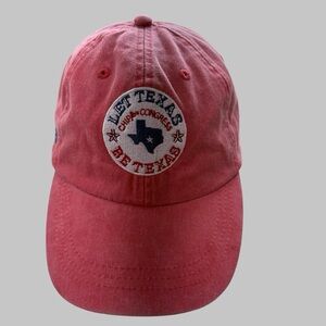 Adams Texas Baseball Cap Washed Cotton Strapback Hat Let Texas Be Texas Patch